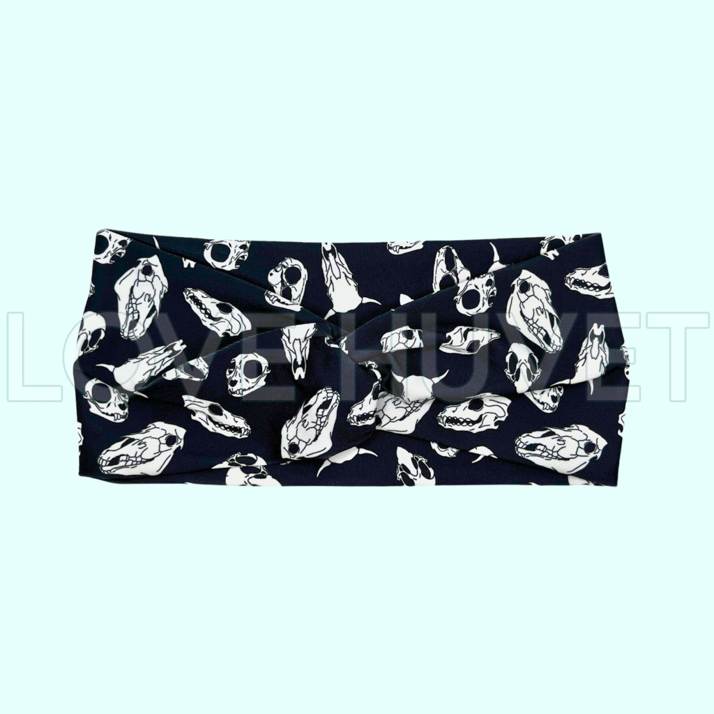 Animal Skulls Bundle – Scrub Cap, Headband, Scrunchie, Koozie, & Stethoscope Cover | 20%+ Off | Love Huvet