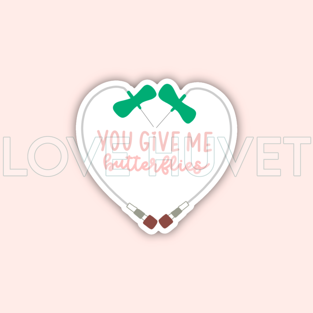 Butterfly Catheters Sticker | Kissed Whiskers