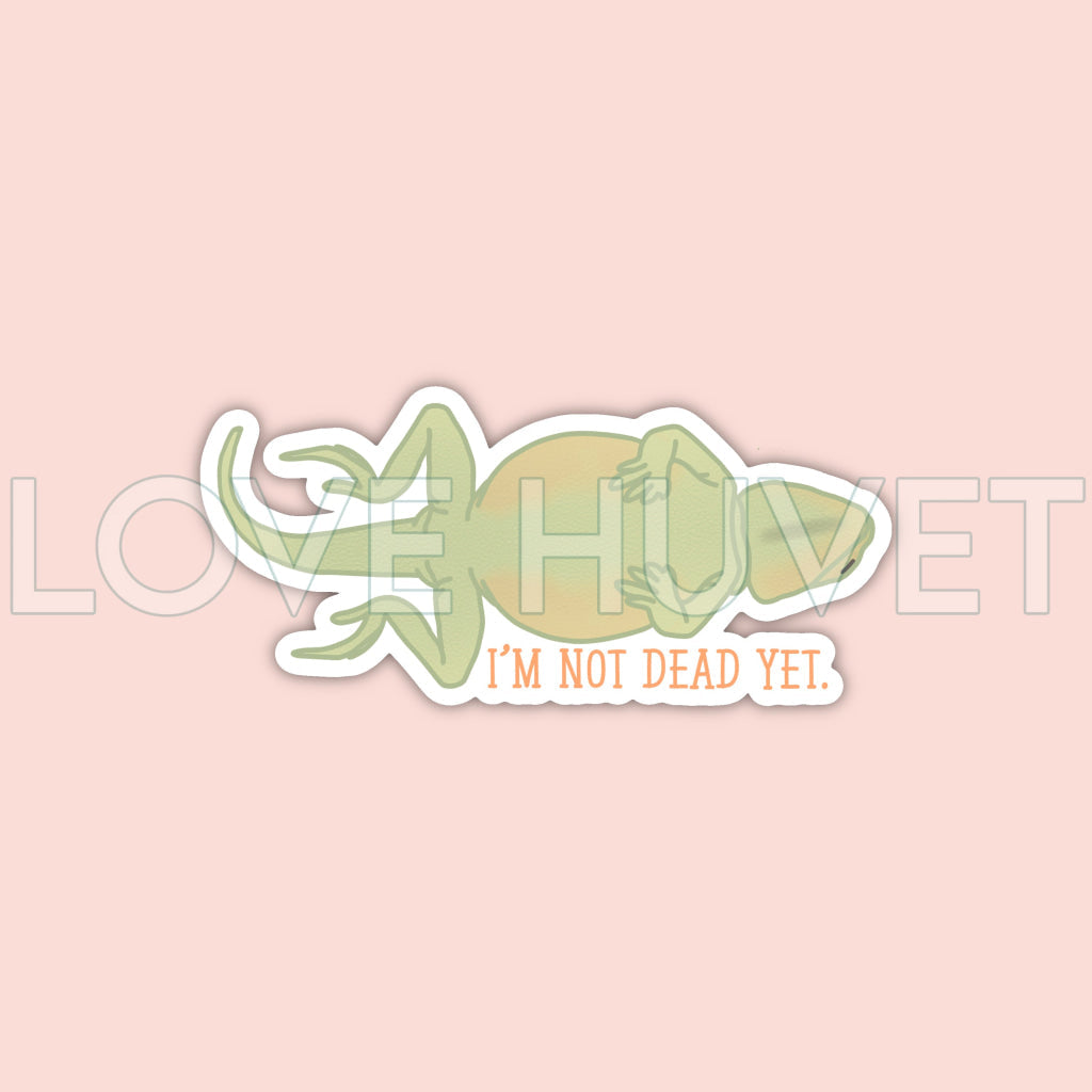 Not Dead Sticker | LizVetExoticsTech | Love Huvet