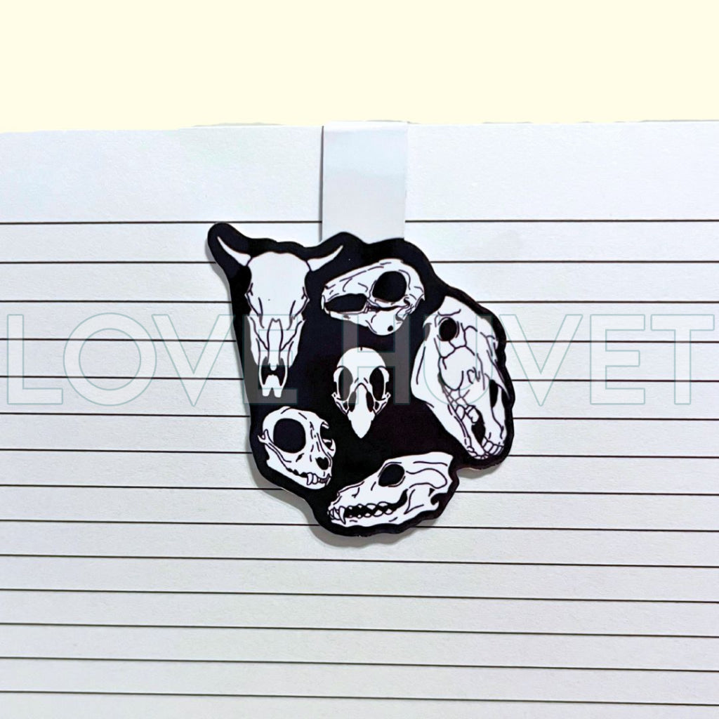 Animal Skulls Magnetic Bookmark | Love Huvet