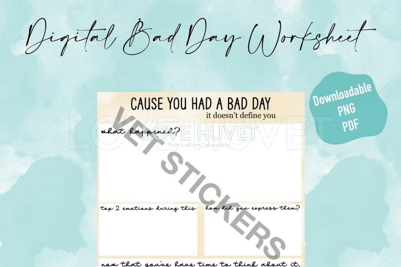 Bad Day Math Class Bad Day Digital Worksheet – Love Huvet