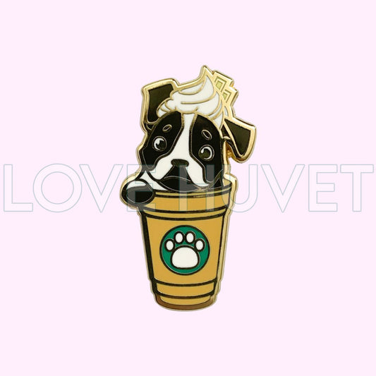 Boston Terrier Frappe Pin | Love Huvet