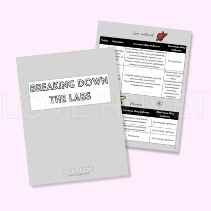 Breaking Down the Labs Reference Guide (Printable + Digital) | Love Huvet