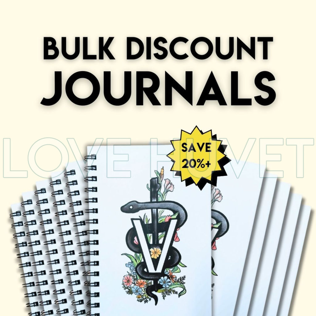 Bulk Discount Vet Med Wellness Journals | Love Huvet