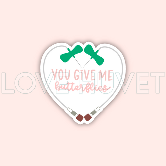 Butterfly Catheters Sticker | Kissed Whiskers