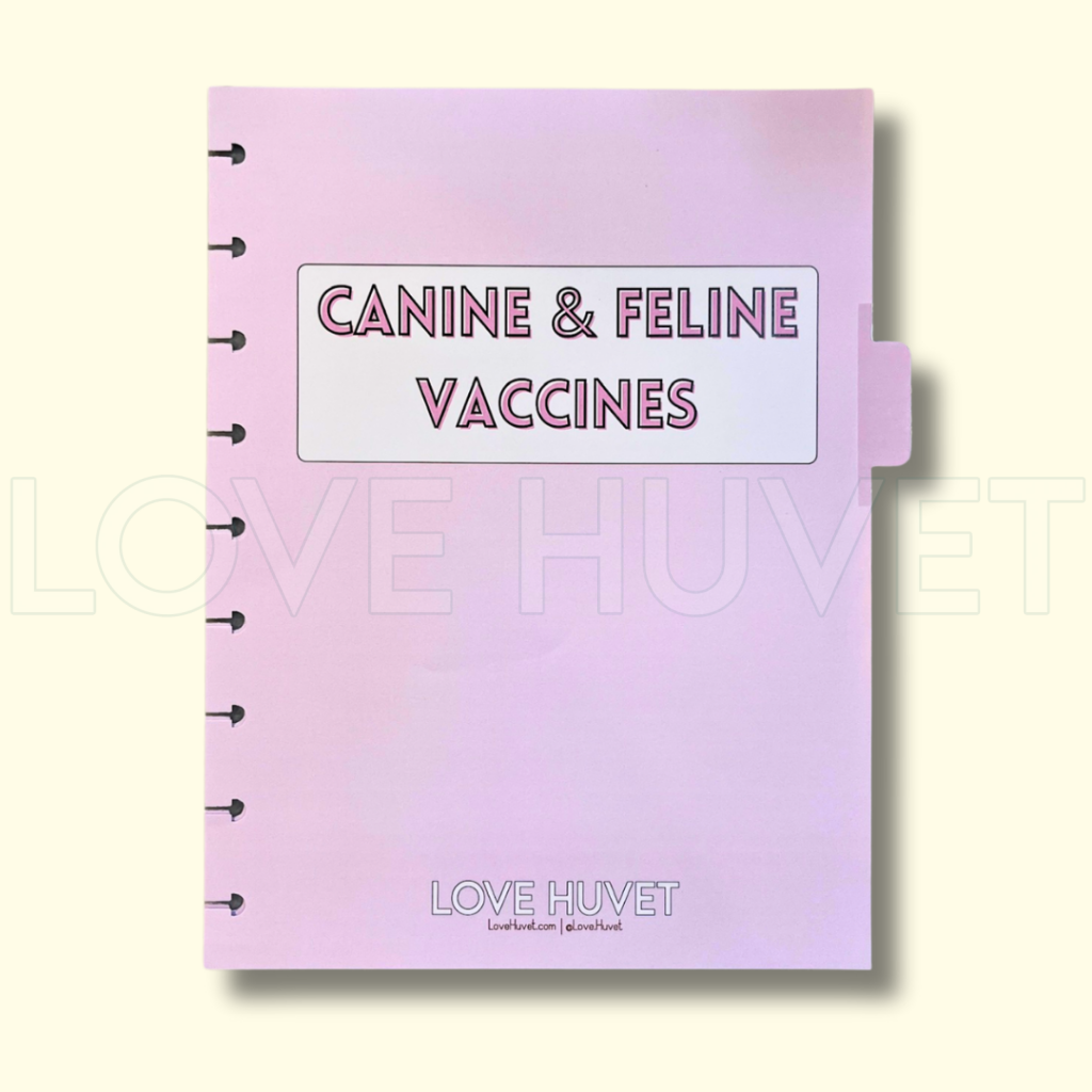 Canine & Feline Vaccines Disc Journal Section | Love Huvet