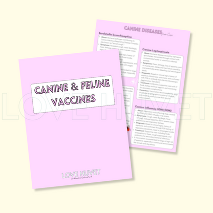 Canine & Feline Vaccines Guide (Printable + Digital) | Love Huvet