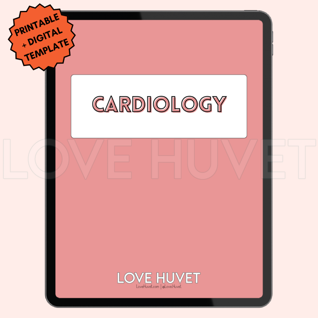 Cardiology Guide (Printable + Digital) | Love Huvet