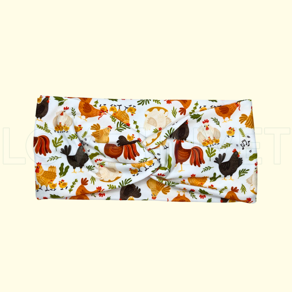 Chickens Cluckin' Away Headband | Love Huvet