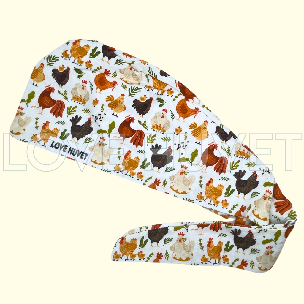 Chickens Cluckin’ Away Scrub Cap