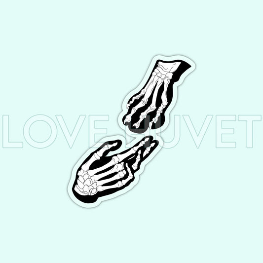 CLEAR Paw in Hand Sticker | The Vet Med Artist