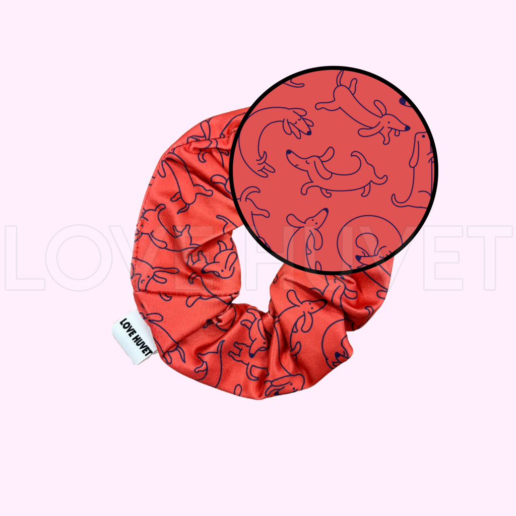 Dachshund Doodles Scrunchie | Love Huvet