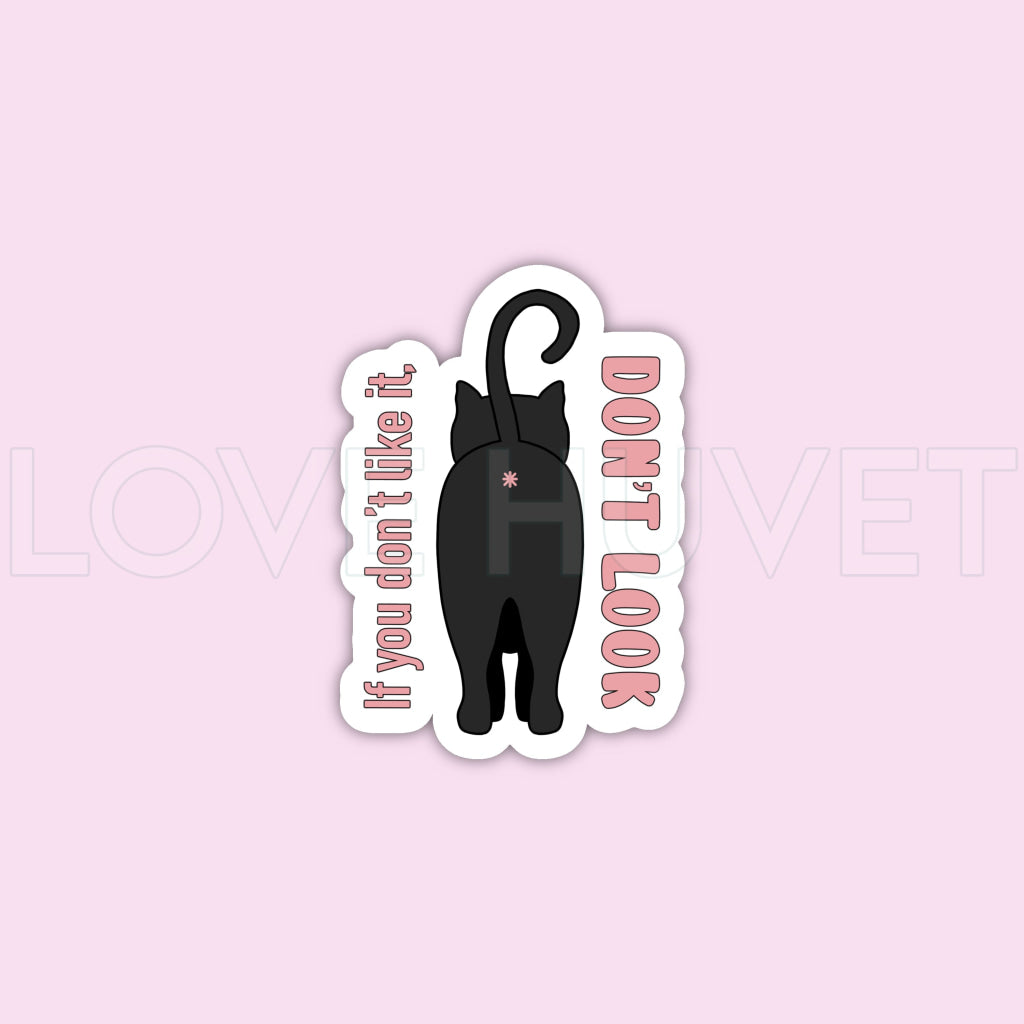 Don't Look Sticker | Love Huvet