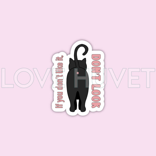 Don't Look Sticker | Love Huvet