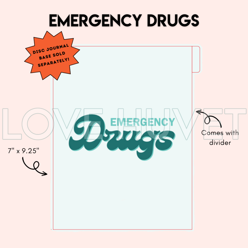 Emergency Drugs Disc Journal Section | Love Huvet