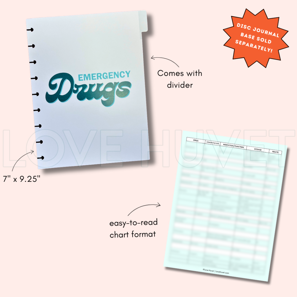 Emergency Drugs Disc Journal Section | Love Huvet