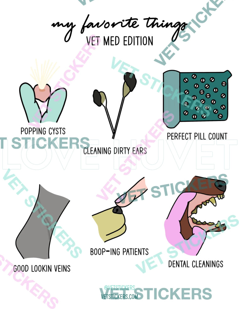 Favorite Things in Vet Med Digital Print | Love Huvet