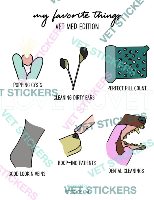 Favorite Things in Vet Med Digital Print | Love Huvet