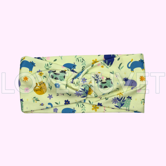 Floral Felines Headband | Love Huvet