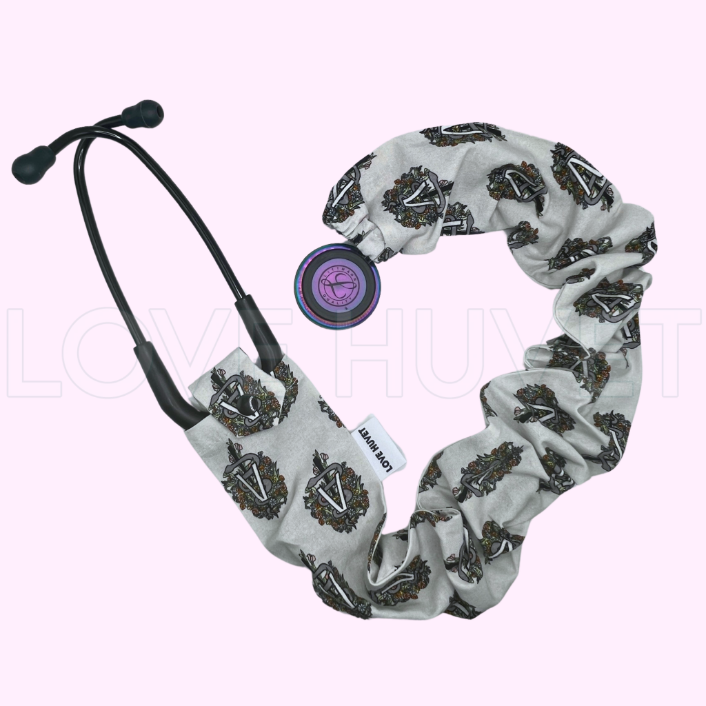 Floral Veterinary Caduceus Stethoscope Cover | Love Huvet