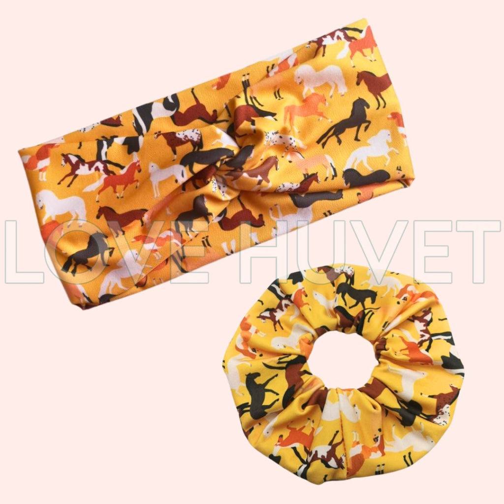 Galloping Horses Scrunchie