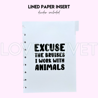 Lined Paper Disc Journal Insert | Love Huvet