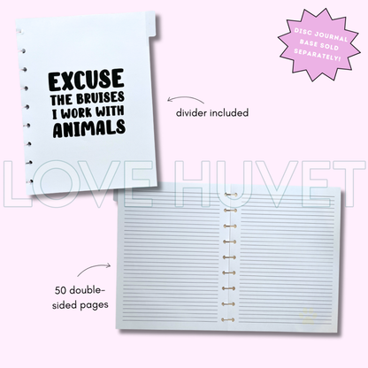 Lined Paper Disc Journal Insert | Love Huvet