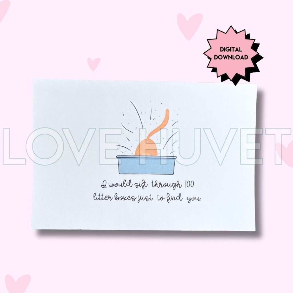 Litter Box Love Digital Card | Love Huvet