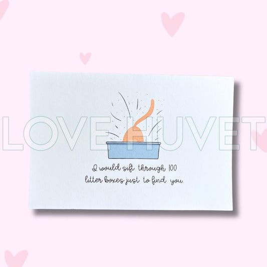 Litter Box Love Physical Card | Love Huvet