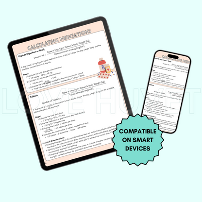 Medical Math Guide (Printable + Digital) | Love Huvet
