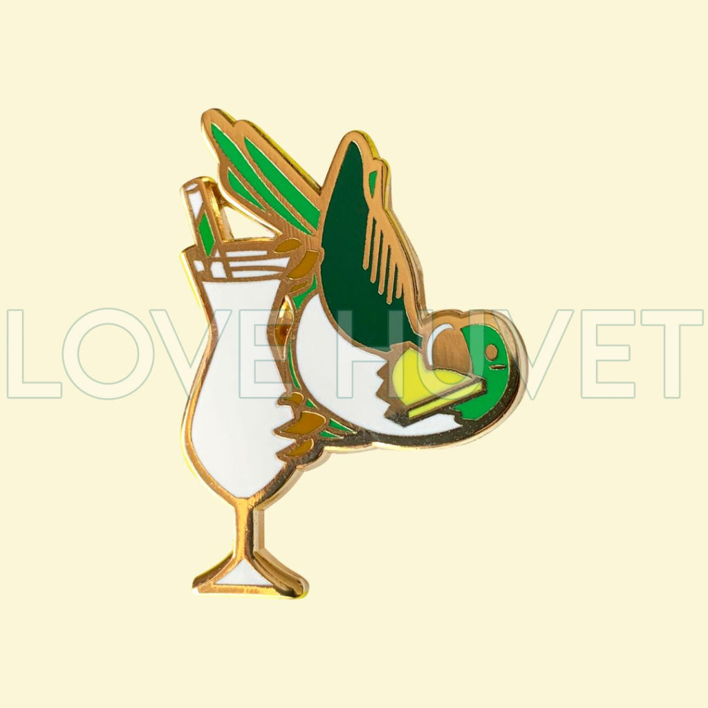 Parakeet Colada Pin | Love Huvet