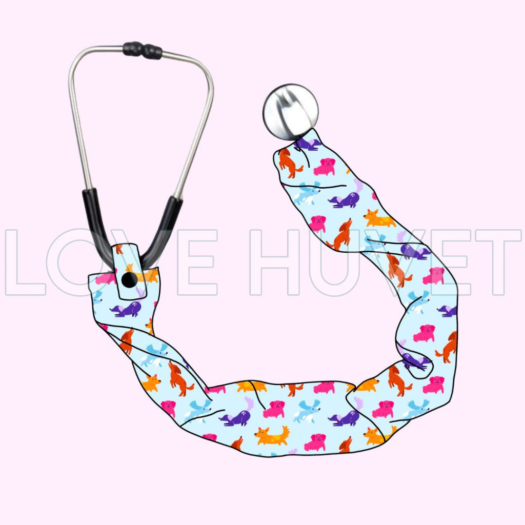 Playful Pups Stethoscope Cover