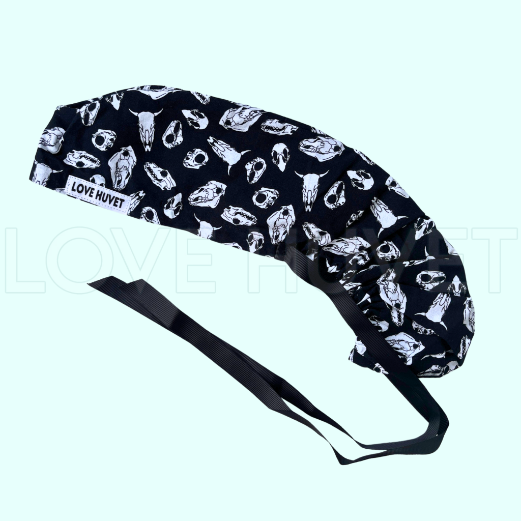 Ponytail Animal Skulls Scrub Cap | Love Huvet