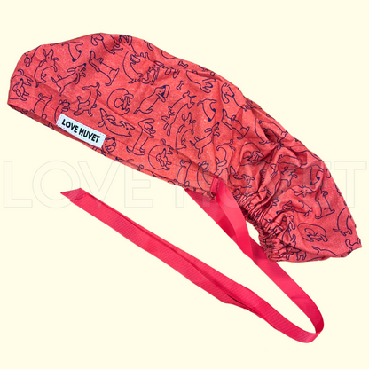Ponytail Dachshund Doodles Scrub Cap | Love Huvet