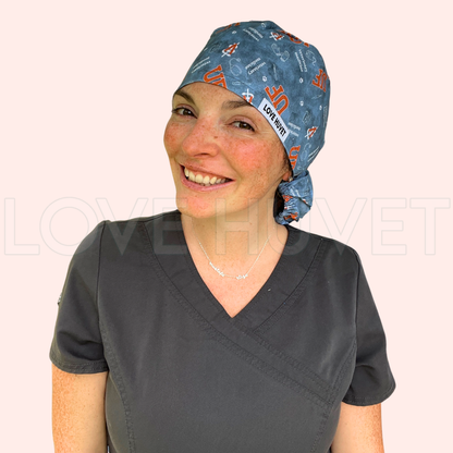 Ponytail UF Doodle Scrub Cap | Love Huvet