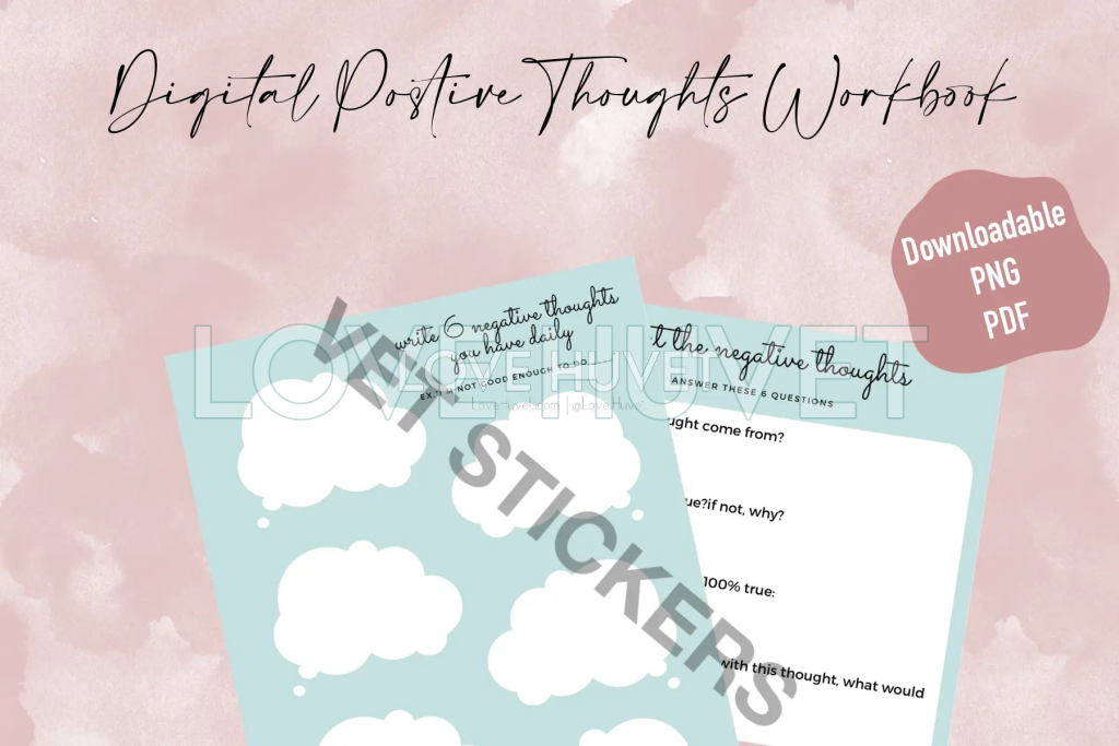 Positive Thoughts Digital Workbook | Love Huvet