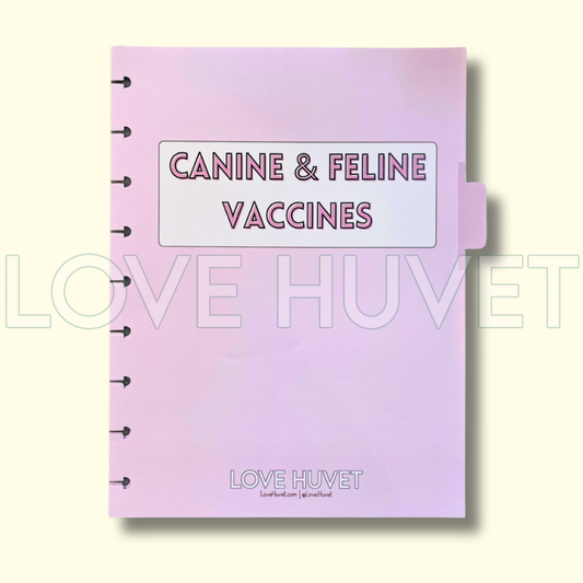 PREORDER - Canine & Feline Vaccines Disc Journal Section | Love Huvet