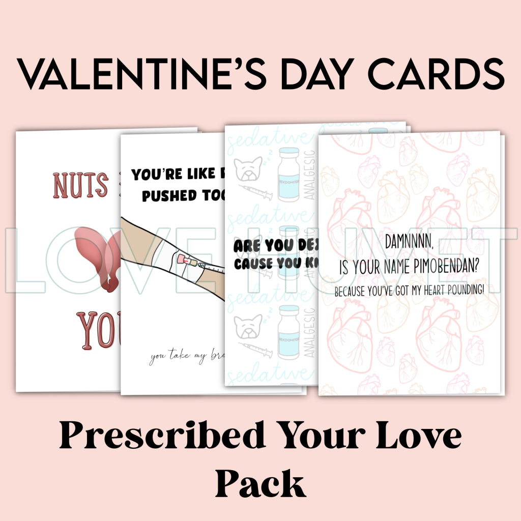 Prescribed Your Love Pack - Valentine’s Day Digital Cards | Love Huvet