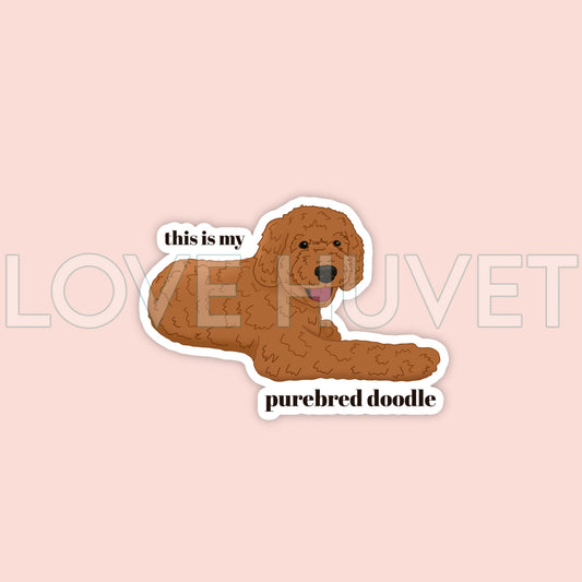 Purebred Doodle Sticker | Love Huvet