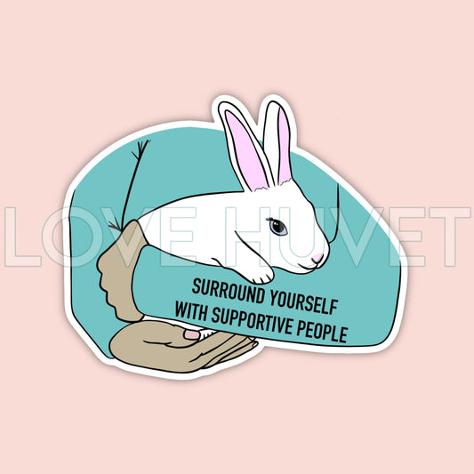 Rabbit Support Sticker | Love Huvet