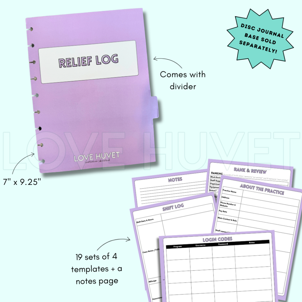 Relief Log Disc Journal Section | Love Huvet