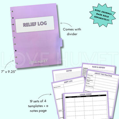 Relief Log Disc Journal Section | Love Huvet