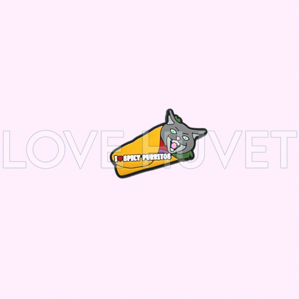 Spicy Purrito Croc Charm | Love Huvet