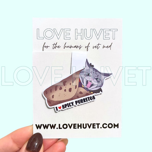 Spicy Purrito Magnetic Bookmark | Love Huvet