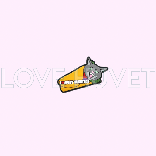 Spicy Purrito Shoe Charm | Love Huvet