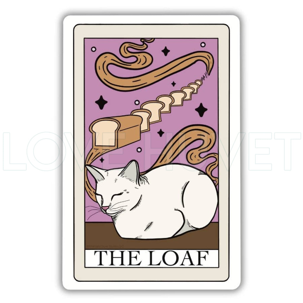 The Loaf Cat Tarot Card Vinyl Sticker | Midnight Door Studio