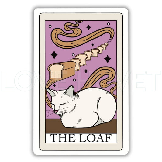 The Loaf Cat Tarot Card Vinyl Sticker | Midnight Door Studio