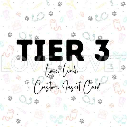 Tier 3 - Logo, Link, & Custom Insert Card | Love Huvet Advertising