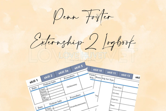 Vet Tech Externship 2 Logbook | Love Huvet