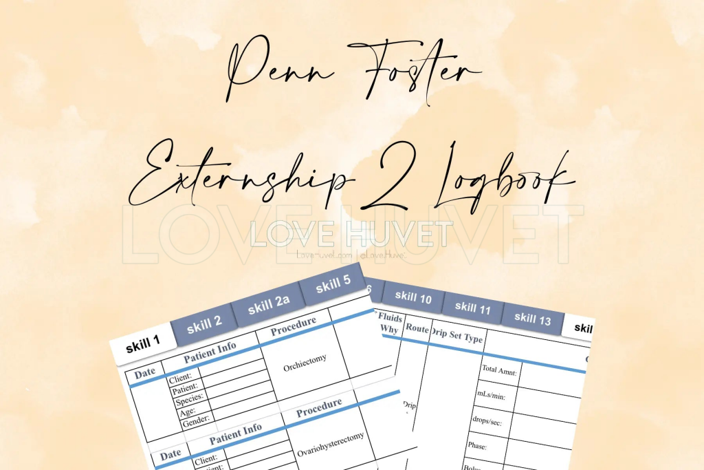 Vet Tech Externship 2 Logbook | Love Huvet